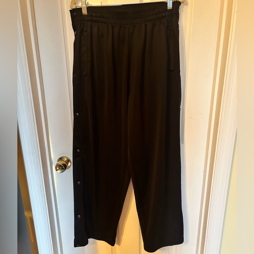 Colosseum Black Break Away Side Snap -Down Sides Athletic Pants Large